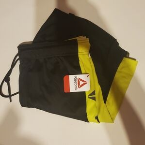 Reebok Black and Yellow Sports Shorts